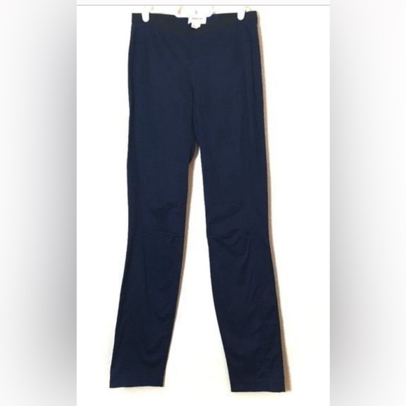 HELMUT LANG Vintage black women’s Sz 10 cotton legging pants mid rise elastic - Picture 3 of 6